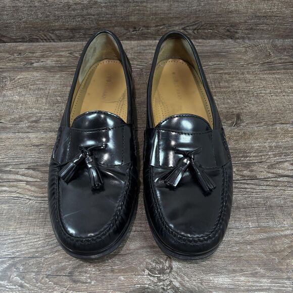 Cole Haan City Pinch Tassel Loafes Men\'s 13D Black Leather Dress Slip On Shoes main image 5